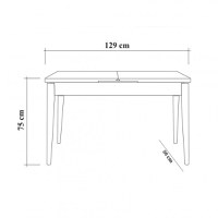 Set Masa Scaune Vina 1053 - Antracit, Walnut - 4