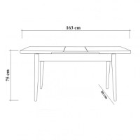 Set Masa Scaune Vina 1053 - Antracit, Walnut - 5