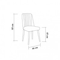 Set Masa Scaune Vina 1053 - Antracit, Walnut - 7