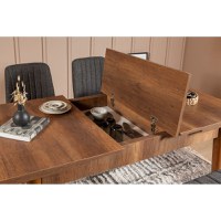 Set Masa Scaune Vina 1053 - Antracit, Walnut - 9