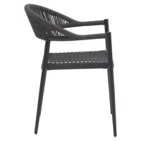 Set masa si scaune 3 buc de gradina Freiburg-Kliton Pako World Antracit 80x80x74 cm - 4