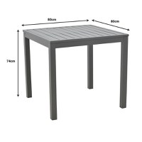 Set masa si scaune 3 buc de gradina Freiburg-Kliton Pako World Antracit 80x80x74 cm - 11