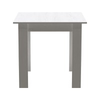 Set masa si scaune 3 piese Manka-Gaston Alb 80x80x77 cm - 7