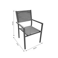 Set masa si scaune 5 buc de gradina Moly-Kliton B Pako World Antracit 150x80x74 cm - 12