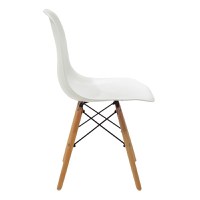 Set masa si scaune 5 piese Julita Alb 80x80x73 cm - 3