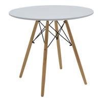 Set masa si scaune 5 piese Julita Alb 80x80x73 cm - 5