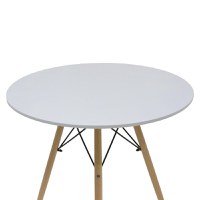 Set masa si scaune 5 piese Julita Alb 80x80x73 cm - 7