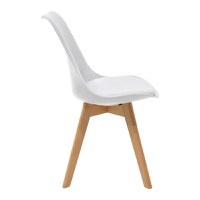 Set masa si scaune 5 piese Manka-Gaston Alb 110x80x77 cm - 4