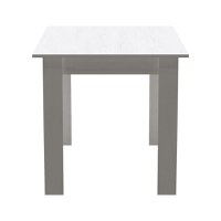 Set masa si scaune 5 piese Manka-Gaston Alb 110x80x77 cm - 7
