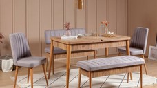 Set masă și scaune (5 piese) Vina, Pin atlantinc Soho