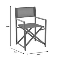 Set masa si scaune 7 buc de gradina Mabu-Kliton Pako World Antracit 150x80x74 cm - 11