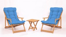 Set masa si scaune de gradina (3 piese) My007 Albastru 40x40x40 cm