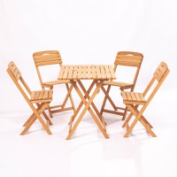 Set masa si scaune de gradina (5 piese) My004 Maro 80x72x60 cm - 1