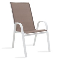 Set Masa si Scaune Gradina Calan-Watson 3 Piese Alb - Maro - 3