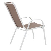 Set Masa si Scaune Gradina Calan-Watson 3 Piese Alb - Maro - 4