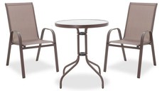 Set Masa si Scaune Gradina Watson-Calan 3 Piese Maro