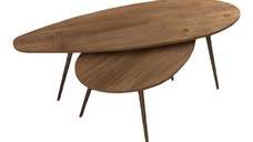 Set Masuta de cafea 2 buc Monty Natural 116x46x46 cm