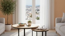 Set Masuta de cafea 2 buc Solme I Natural 80x80x45 cm