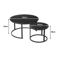 Set Masuta de cafea 2 buc Solme I Nuc 80x80x45 cm - 4