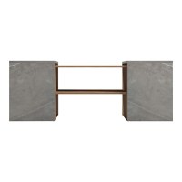 Set Masuta de cafea 3 buc Morfi Maro 105x45x37 cm - 4