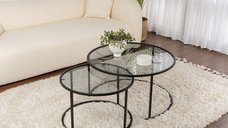 Set masute de cafea Aurum Negru