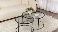 Set masute de cafea Aurum Negru