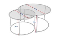 Set masute de cafea Aurum Negru - 7