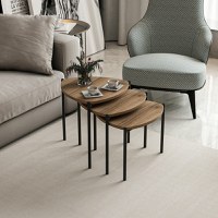 Set masute de cafea stivuibile, 3 bucati Lenny Nuc 45x45x45 cm - 3