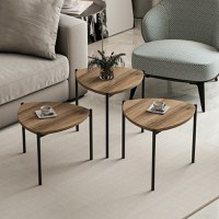 Set masute de cafea stivuibile, 3 bucati Lenny Nuc 45x45x45 cm - 6