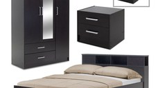 Set mobilier dormitor studenti 5 buc Nap Pako World Wenge 80x37x123 cm
