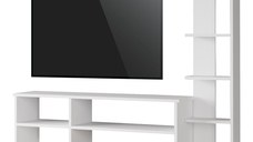 Set mobilier living Perla, Pako World, Alb, 120x29x41 cm