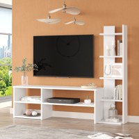 Set mobilier living Perla, Pako World, Alb, 120x29x41 cm - 2