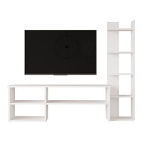 Set mobilier living Perla, Pako World, Alb, 120x29x41 cm - 4