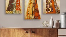 Set tablouri canvas (3 bucati) MDF0058 Multicolor 70x50 cm