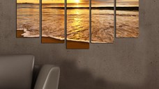 Set tablouri canvas (5 bucati) 5PMDF-35 Multicolor 110x60 cm