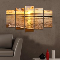 Set tablouri canvas (5 bucati) 5PMDF-35 Multicolor 110x60 cm - 1