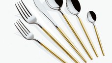Set tacamuri 36 bucati Almeria Auriu 23.4x23.4x23.4 cm