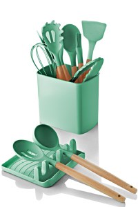 Set ustensile de bucatarie 13 bucati C-SLC1301 Verde 17x11x15.5 cm - 1