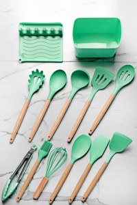 Set ustensile de bucatarie 13 bucati C-SLC1301 Verde 17x11x15.5 cm - 2