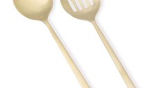 Set ustensile servire 2 bucati CKB0258 Auriu 25x25 cm