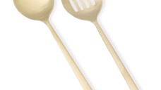 Set ustensile servire 2 bucati CKB0258 Auriu 25x25 cm