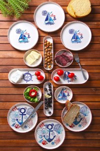 Set vesela mic dejun, 14 bucati KAHSER14 Alb 19x19x1 cm - 1
