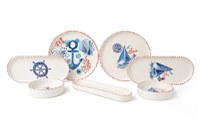 Set vesela mic dejun, 14 bucati KAHSER14 Alb 19x19x1 cm - 5