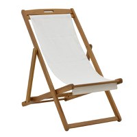 Șezlong de grădină Franclow Alb 66x108x105 cm - 1