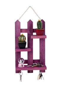 Suport chei din lemn 213Mo Violet 40x23x9 cm - 1