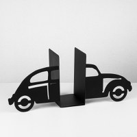 Suport de carti metalic decorativ Masina Kitap tutucu Negru 35x14x22 cm - 4