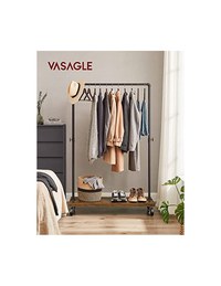 Suport pentru haine cu roti, Vasagle, 90 kg, HSR65BXV1, Maro Rustic - 2