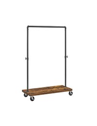 Suport pentru haine cu roti, Vasagle, 90 kg, HSR65BXV1, Maro Rustic - 1