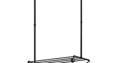 Suport pentru umerase mobil, Songmics, HSR61BK, Negru, 163 x 100 x 49 cm