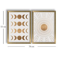 Tablou, 2 bucati NatureGrace Maro 38x53 cm - 2